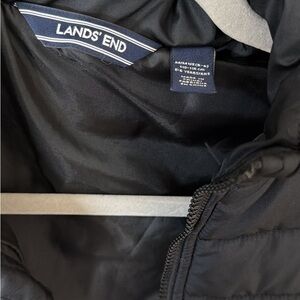 Lands' End Classic Black Quilted Jacket
